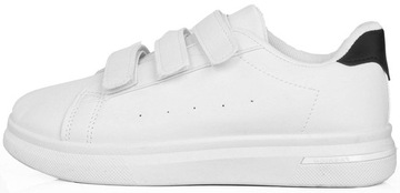 SNEAKERSY SPORTOWE BIAŁE NA RZEPY DAMSKIE 40