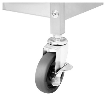 Тележка для официанта складная стальная 3 полки 400 x 580 мм до 90 кг