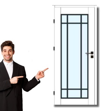 Drzwi Loftowe Przylgowe Voster 80cm Piano 30 z Klamką