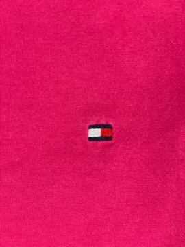 Tommy Hilfiger Longsleeve Dziecięcy Damski Różowy Logo Unikat Klasyk 7Y 8Y