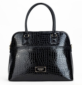 ЧЕРНАЯ ЖЕНСКАЯ СУМКА, МОННАРИ, КОЛЛЕКЦИЯ SNAKE OFFICE