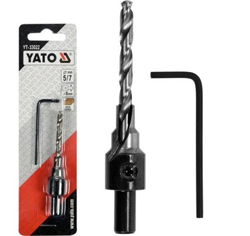 WIERTŁO DO KONFIRMATÓW 5-7MM STAL WĘGLOWA YATO