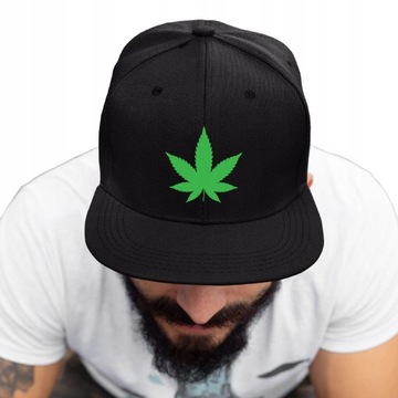 ПЛОСКАЯ ШЛЯПА SNAPBACK ЛИСТ МАРИХУАНЫ