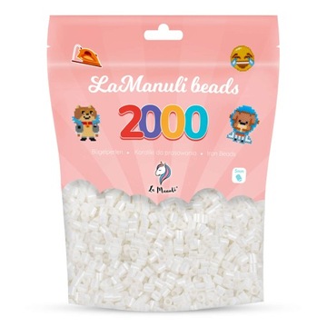 Koraliki do prasowania 2000 PERŁOWE Korale La Manuli 5mm Zestaw Zapasowy