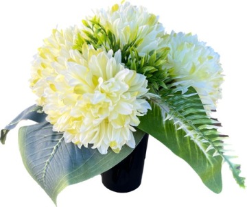 Центральное украшение букета Композиция из хризантем для кладбища