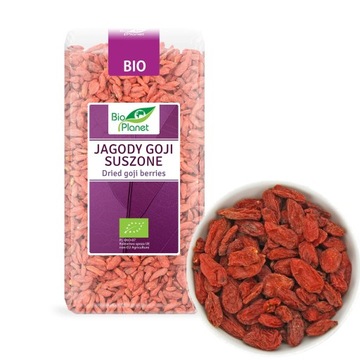 BIO PLANET JAGODY GOJI SUSZONE BIO EKOLOGICZNE ZDROWA PRZEKĄSKA 250g