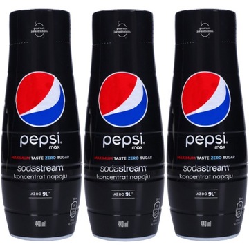 Syrop do Saturatora wody SodaStream Pepsi Max Koncentrat sok bez cukru 440m