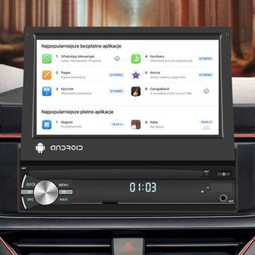 RADIO SAMOCHODOWE 1 DIN ANDROID 13 GPS USB WIFI DAB 2GB RAM MIRROR LINK