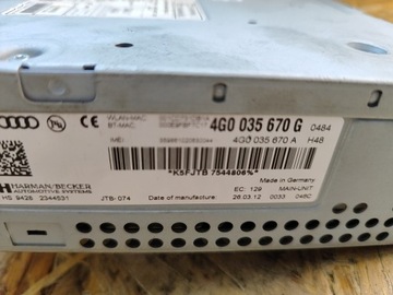 БЛОК MMI 3G SIM AUDI A6 C7 A7 4G0035670G