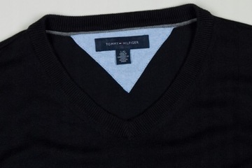 154 TOMMY HILFIGER MODNY SWETER MĘSKI PREMIUM COTTON VNECK L