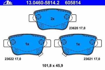 КОЛОДКІ ГАЛЬМА. ЗАД TOYOTA AVENSIS 03-, COROLLA VERSO 