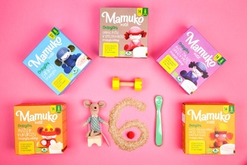 Набор органических выращенных в ЕС каш для детей Мамуко 6 месяцев+