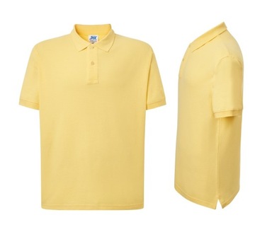 KOSZULKA POLO męska POLÓWKA bawełniana JHK PORA-210 jasnożółta LY r. XS