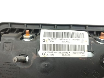 AIRBAG ULOŽENÍ SEDADLA LEVÝ PEUGEOT 207 96546687ZD