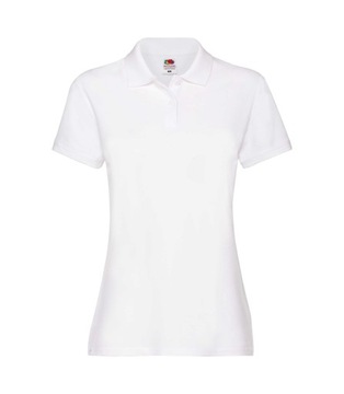 Damska Koszulka Polo Lady-Fit Premium Biała S