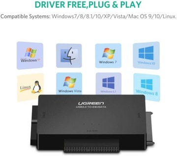 USB 3.0 SATA IDE 2.5 3.5 Адаптер дискового моста