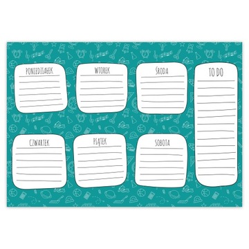 PLAN LEKCJI 30x21cm MUZYKA CHEMIA BIOLOGIA Wzory