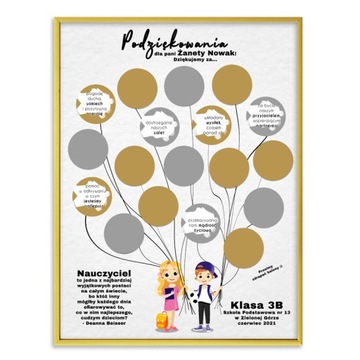 Скретч-постер «Спасибо учителю» 30x40