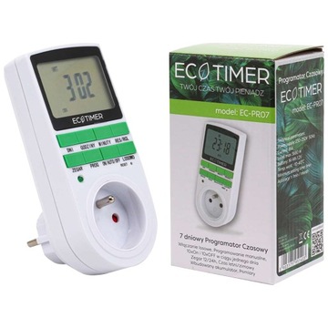 Программируемая розетка с таймером на 7 дней EC-PR07 ПРОГРАММАТОР