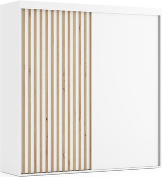TOKKE - Szafa przesuwna z lamelami 150 x 215 cm NA WYMIAR