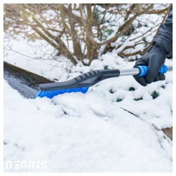 СКРЕБОК ДЛЯ ОКОН С ЩЕТКОЙ ДЛЯ УБОРКИ СНЕГА СКРЕБОК ДЛЯ ОКОН 2 В 1 ДЛИННЫЙ