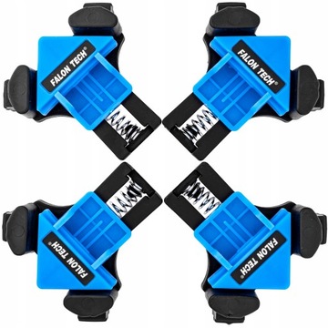 4x ZACISKI KĄTOWE NAROŻNE KLIPSY DO DREWNA ZESTAW