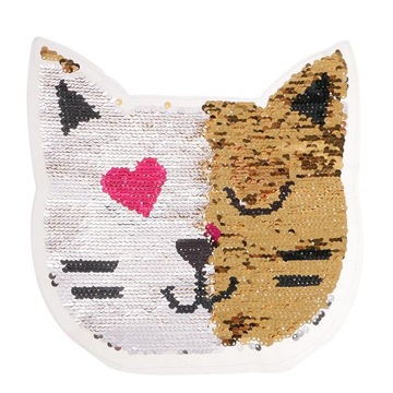 Cat Sequins Reversible Change Colour Patches DIY