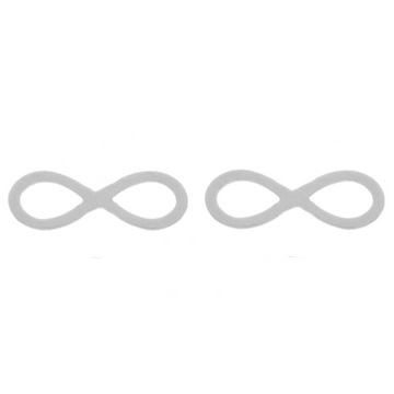 KOLCZYKI SREBRNE SZTYFTY NIESKOŃCZONOŚĆ INFINITY SREBRO 925