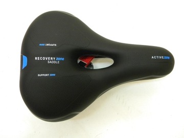 siodełko JT S200 ACTIVE FLOW czarne z otworem BLUE