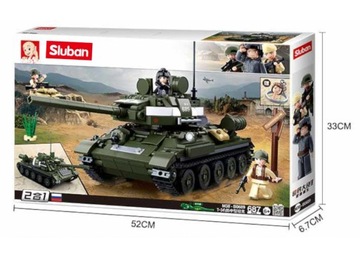 БЛОКИ ТАНК Т-34-85 РУДИ СУ-100 Упаковка 2 в 1 ВОЕННЫЕ 3 ФИГУРКИ + ОРУЖИЕ LEGO