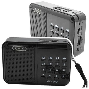 RADIO PRZENOŚNE TURYSTYCZNE AKUMULATOR FM USB SD