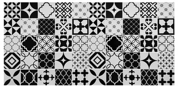 PANELE ŚCIENNE DEKORACYJNE Mozaika Patchwork KAFELKA CZERŃ BIEL PCV83