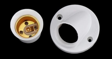 E27 ДЕРЖАТЕЛЬ ЛАМПОЧКИ, УГЛОВОЙ ДЛЯ КРЕПЛЕНИЯ ВИНТАМИ