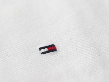 Koszula męska TOMMY HILFIGER SLIM COTTON LINEN SHIRT CLASSIC WHITE