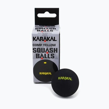 Шарики для сквоша Karakal Comp Yellow Dot 12 шт черные OS.