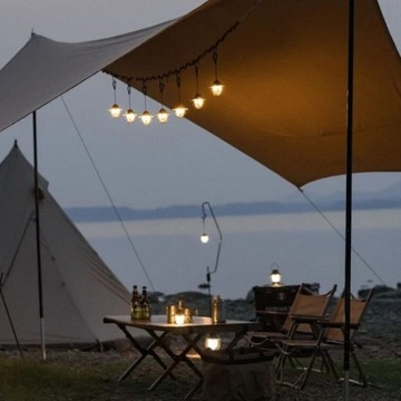 Ретро-лампа для кемпинга, 5 Вт, водонепроницаемая, IPX4, перезаряжаемая, заряжается через USB C