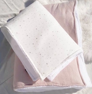 kocyk muślinowy 100x135 minky futro muślin organic