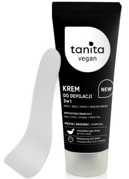 TANITA VEGAN KREM DO DEPILACJI CIAŁA 3w1 Z WĘGLEM