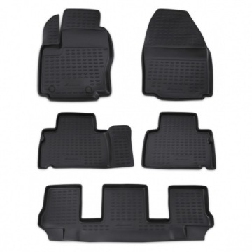 Gumové autokoberce Novline Ford Galaxy 2006-2015 (7 míst, kulaté fixace)
