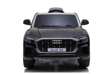 Подъемник аккумулятора Audi Q8 для детей, черный + пульт дистанционного управления + EVA + бесплатный запуск