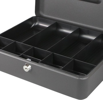 МЕТАЛЛИЧЕСКАЯ КАССЕТА ДЛЯ ДЕНЕГ, БОЛЬШАЯ, XXL, ТВЕРДАЯ, 300x240x90 + 3 ключа