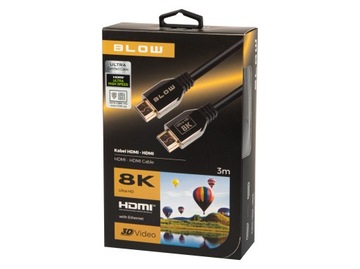 HDMI 2.1 PREMIUM ULTRA HD 8K 60HZ 4K 3D КАБЕЛЬ МОЩНЫЙ МОНИТОР 3M ПРОЕКТОР