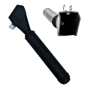 Воронка пластиковая черная (07), ручка сверху, сеялка Познаняк