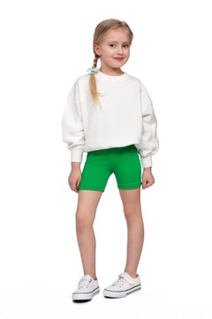 DZIECIĘCE LEGGINSY 1/2 KOLARKI SZORTY ZIELONE 158