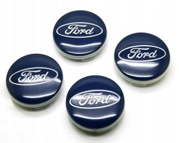 FORD DEKIELKI DEKIELEK ZNACZKI KAPSLE DO ALUFELG 54mm/50mm GRANATOWE