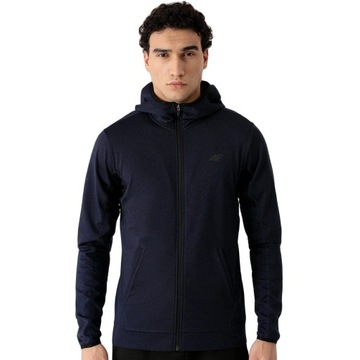 BLUZA TRENINGOWA MĘSKA 4F Z ODBLASKIEM KIESZEŃ S