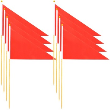 БАМБУКОВЫЕ ДОЛБЫ МАРКЕРЫ С КРАСНЫМ ФЛАГОМ РАЗМЫЧКА ГАЗОНА