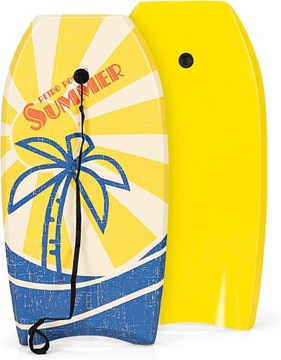 Deska surfingowa 47 x 93 cm żółta do pływania