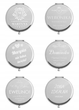 Косметическое зеркало для макияжа, складной подарок с гравировкой для мамы