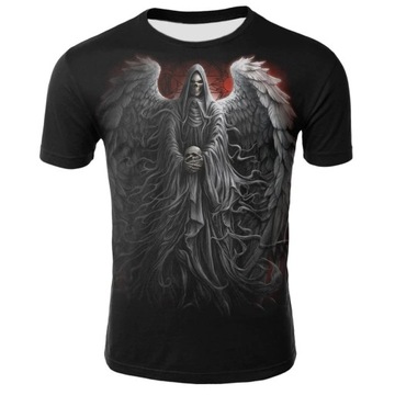KOZACKA KOSZULKA MESKA T-SHIRT Z CZASZKĄ 3D